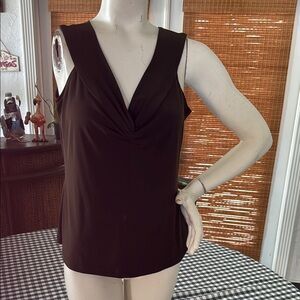 Elegant Brown Sleeveless Top
